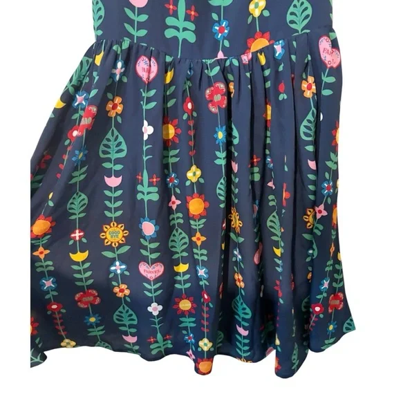 Disney Parks It's a Small World Dress Tank Colorful Mary Blair Blue Sz XL - Picture 6 of 11
